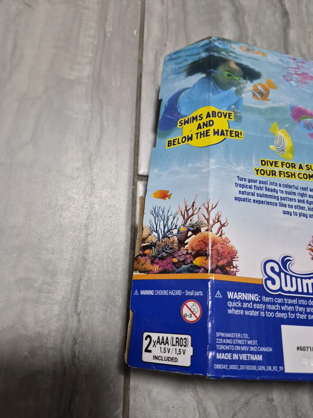 Swimways Rainbow Reef Swim Shady Water-Activated Orange Clownfish Toy 5+